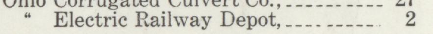 The line reading Electric Railway Depot in the 1912 atlas index