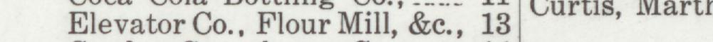 The line reading Elevator Co., Flour Mill, &c in the 1919 atlas index