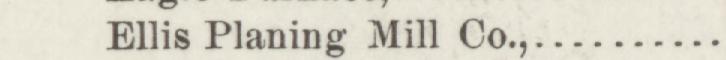 The line reading Ellis Planing Mill Co in the 1884 atlas index