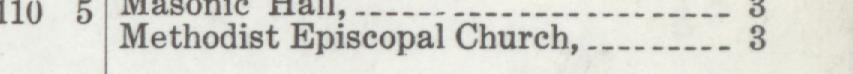 The index line reading Marks Episcopal Church in the 1919 atlas