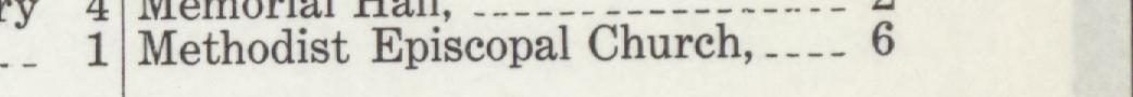 The index line reading Methodist Episcopal Church in the 1910 atlas