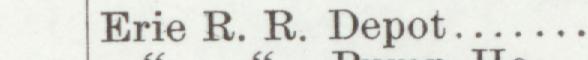 The line reading Erie R. R. Depot in the 1901 atlas index