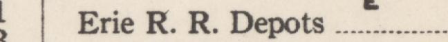 The index line reading Erie R. R. Depots in the 1921 atlas