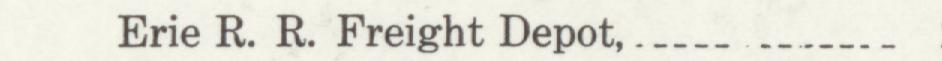 The line reading Erie R. R. Freight Depot in the 1913 atlas index