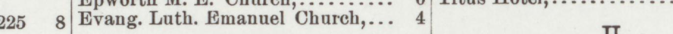 The line reading Evang. Luth. Emanuel Church, 4 in the 1892 atlas index