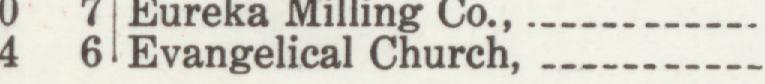 The line reading Evangelical Church in the 1913 atlas index