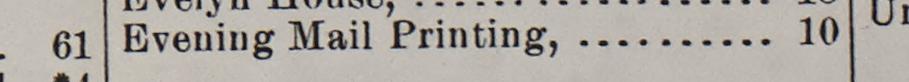 The line reading Evening Mail Printing in the 1904 atlas index