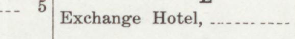 The index line reading Exchange Hotel in the 1911 atlas