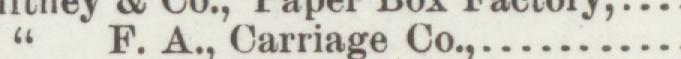 The line reading F. A.,Carriage Co in the 1891 atlas index