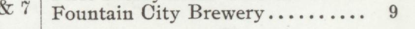 The index line reading Fountain City Brewery in the 1905 atlas