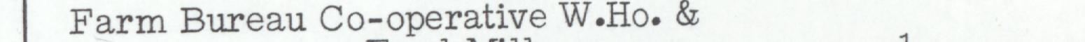 The line reading Farm Bureau Co-operative W.Ho. C in the 1950 atlas index