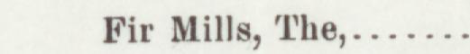 The index line reading Fir Mills, The in the 1902 atlas