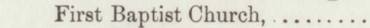 The line reading First Baptist Church in the 1891 atlas index