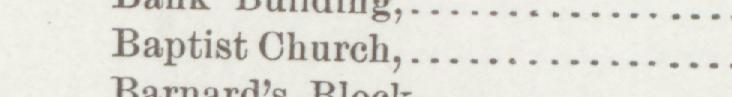 The index line reading Baptist Church in the 1892 atlas