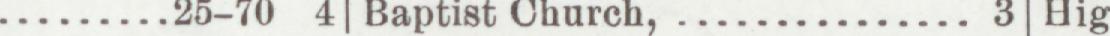 The index line reading First Baptist Church in the 1905 atlas