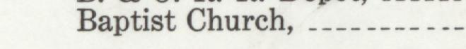 The line reading Baptist Church in the 1910 atlas index