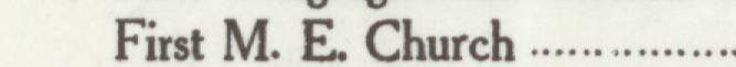 The line reading First M. E. Church in the 1912 atlas index