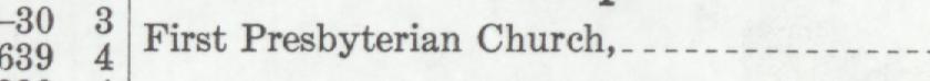 The index line reading First Presbyterian Church in the 1946 atlas