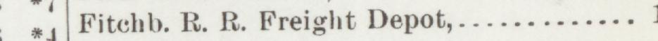 The line reading Fitchb. R. R. Freight Depot in the 1892 atlas index