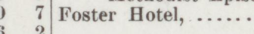 The line reading Foster Hotel in the 1889 atlas index