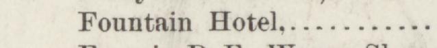 The line reading Fountain Hotel in the 1884 atlas index