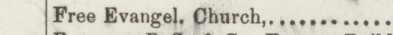 The line reading Free Evangel. Church in the 1889 atlas index