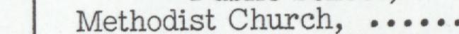 The index line reading Methodist Church in the 1950 atlas