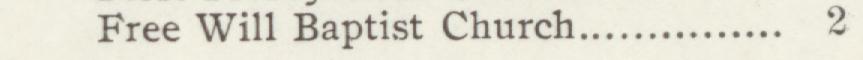 The line reading Free Will Baptist Church in the 1901 atlas index