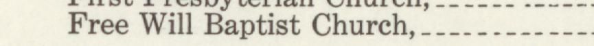The index line reading Free Will Baptist Church in the 1911 atlas