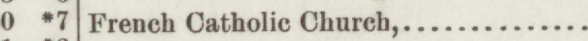 The line reading French Catholie Church in the 1891 atlas index
