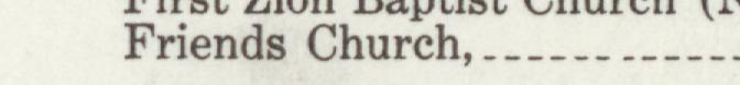 The line reading Friends Church in the 1910 atlas index