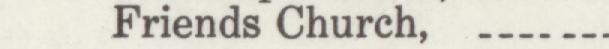 The line reading Friends Church in the 1915 atlas index