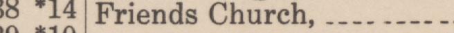The index line reading Friends Church in the 1922 atlas