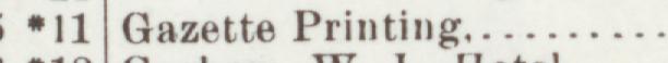 The line reading Gazette Printing in the 1901 atlas index
