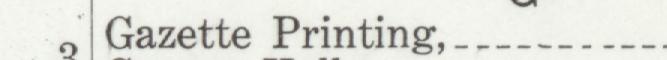 The line reading Gazette Printing in the 1909 atlas index