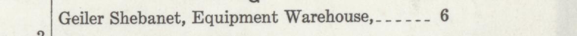 The line reading Geller Shebanet, Equipment Warehouse in the 1938 atlas index