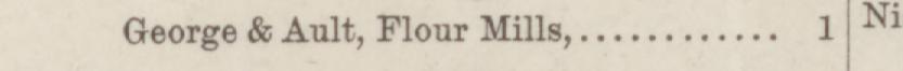 The line reading George & Ault, Flour Mill in the 1885 atlas index