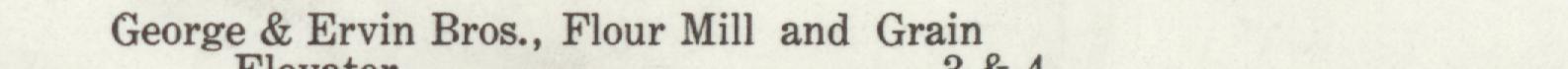 The line reading George& Ervin Bros.,Flour Mill and Grain in the 1910 atlas index