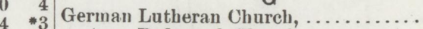 The line reading German Lutheran Church in the 1889 atlas index