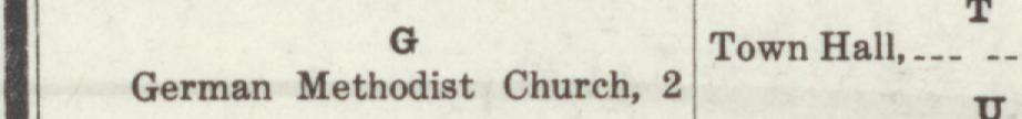 The line reading German Methodist Church, 2 in the 1913 atlas index