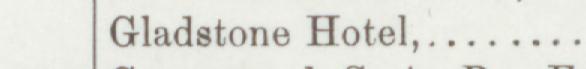 The line reading Gladstone Hotel in the 1892 atlas index