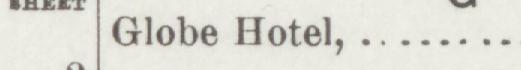 The line reading Globe Hotel in the 1892 atlas index