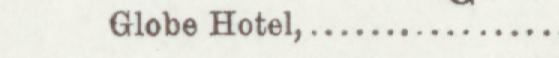 The line reading Globe Hotel in the 1897 atlas index