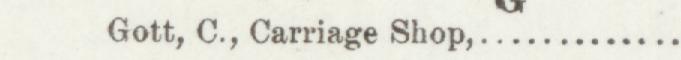 The line reading Gott, C., Carriage Shop in the 1897 atlas index