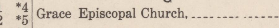 The index line reading Grace Episcopal Church in the 1922 atlas