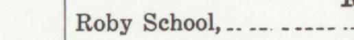 The line reading Roby School in the 1922 atlas index