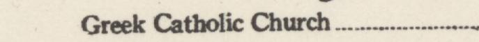 The line reading Greek Catholic Church in the 1922 atlas index