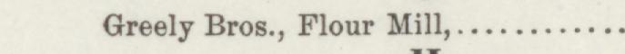 The line reading Greely Bros., Flour Mill in the 1890 atlas index