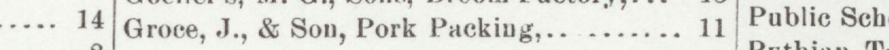 The line reading Groce, J., & Son, Pork Packing in the 1899 atlas index