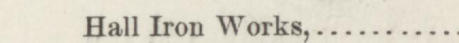 The line reading Hall Iron Works in the 1884 atlas index